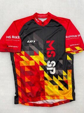 Louis Garneau MS Bike Velotour SP 2016 Cycling Jersey Club 1000 Red Black Men's